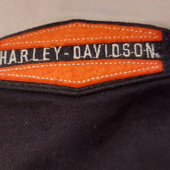 Harley-Davidson Mens Vintage Mechanix Jacket Black Patches Logo Size L LOOK! - Picture 4 of 8